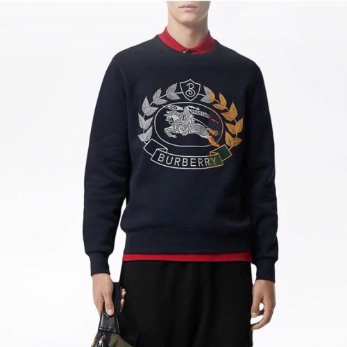 バーバリーメンズウルフコットンフーディT0081ブラック