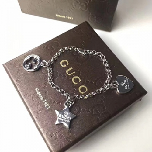 グッチレディースブレスレット18メッキホワイトゴールドブレスレットc0005.