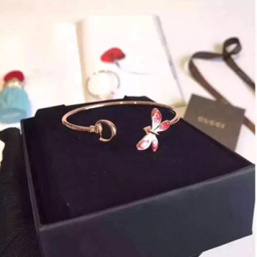 -グッチレディースブレスレット18金メッキローズゴールドブレスレットc0006.