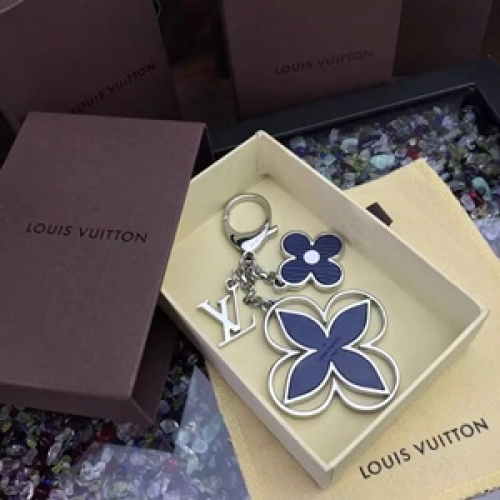 ルイヴィトンストライプフラワーバッグチャームu0049.(ネイビー)