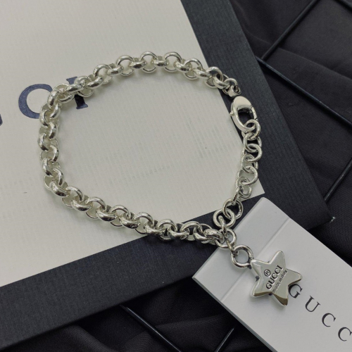 グッチレディースホワイトゴールドブレスレットc0013.