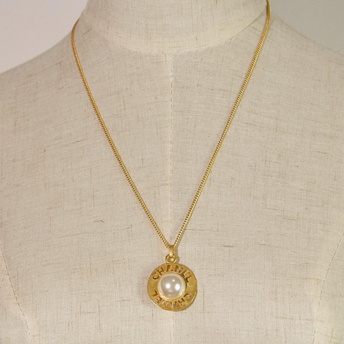 18シャネルレディースネックレス18Kメッキイエローゴールド.A0063.