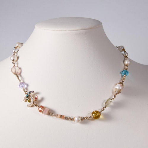 18シャネルレディースネックレス18Kメッキイエローゴールド.A0072.