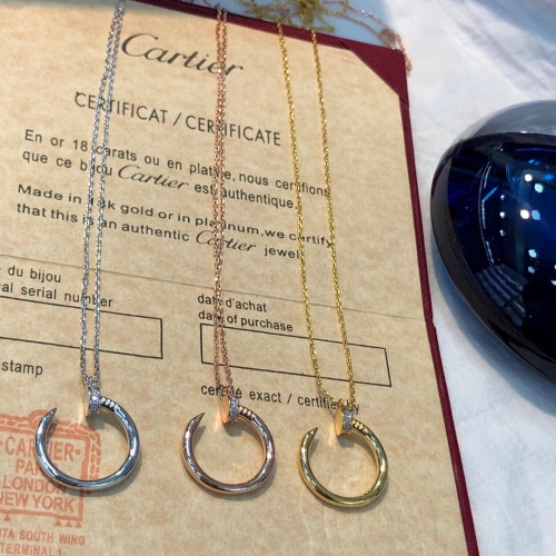 18/.カルティエレディースネックレス18Kメッキホワイトゴールド/イエローゴールド/ゴールド.R0027.