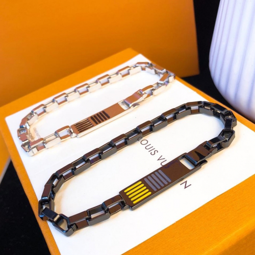 -ルイヴィトンレディースブレスレットu0036.(ホワイトゴールド,ブラック)