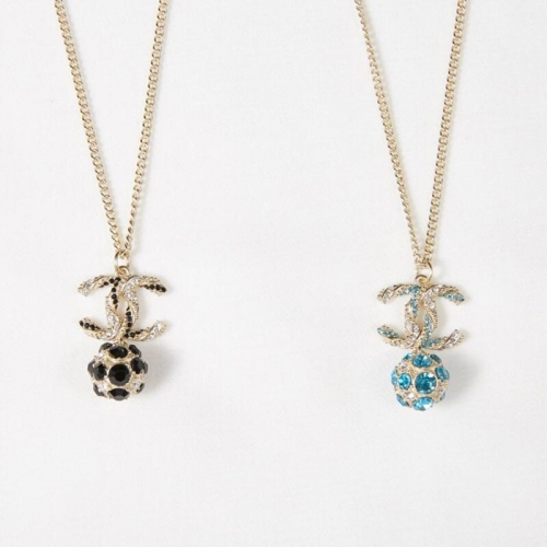 シャネルレディースヴィンテージネックレスA0093.(ブルー,ブラック)