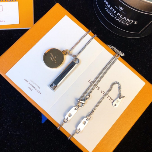 18ルイヴィトンレディース18Kメッキホワイトゴールドネックレスu0045.