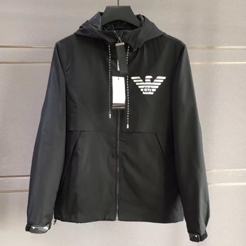 アルマーニメンズウィンドブレーカージャケットK0015ブラック