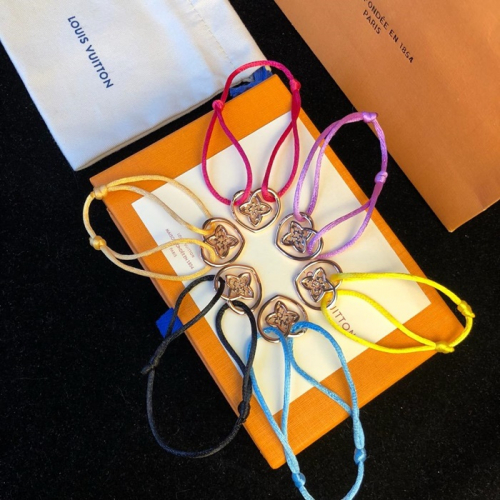 -ルイヴィトンレディース18Kメッキブレスレットu0054.6(ブラック,ベージュ,ブルー,ピンク,,イエロー)