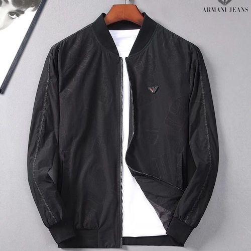 アルマーニメンズウィンドブレーカージャケットK0018ブラック/ネイビー
