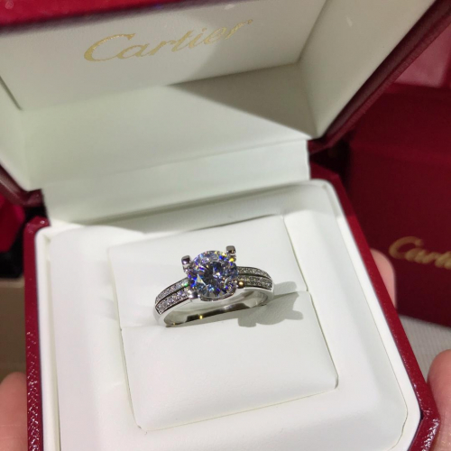 -カルティエレディース18メッキゴールドリングR0032.(ホワイトゴールド)