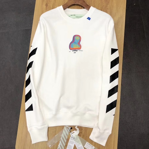 オフホワイトメンズウルフコットンフーディT0005.(-).ホワイト