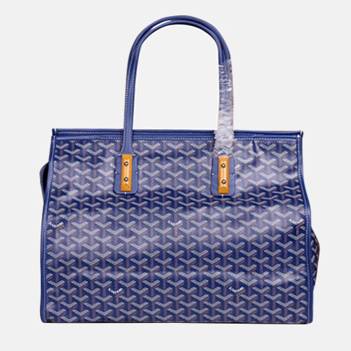 ゴヤール&レザートートバッグショッパーバッグ,B0177,ブルー