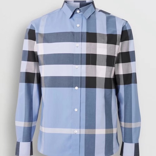 バーバリーメンズシャツT0197.(-3),ブルー