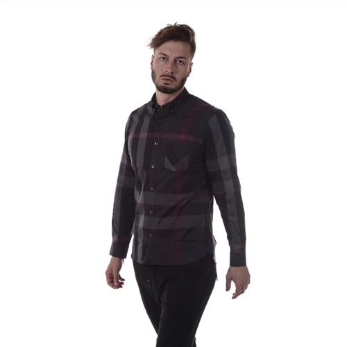 バーバリーメンズシャツT0199.(-3),ブラック