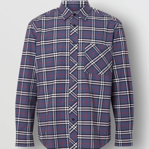 バーバリーメンズシャツT0225.(-2),ブルー