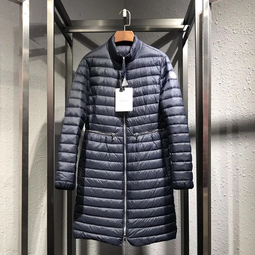 モンクレールレディースロングダウンパディングN00792(ネイビー)