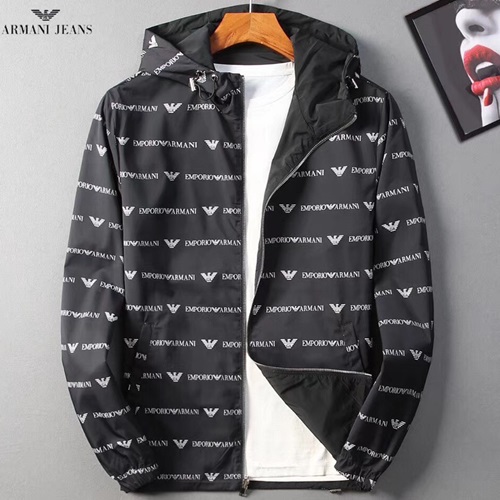 アルマーニメンズウィンドブレーカージャケットK0043ブラック