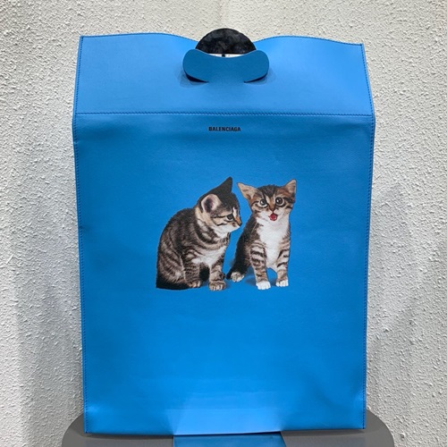 バレンシアガレザーユニセックストートバッグショッパーバッグ,B0460,ブルー