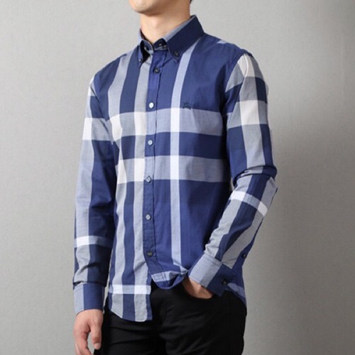 バーバリーメンズシャツT0272.(-3),ブルー/スカイブルー