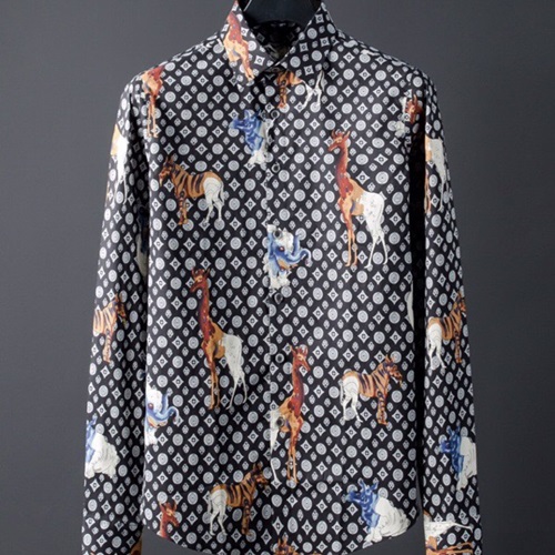 ルイヴィトンルイヴィトンメンズコットンシャツT0040.ブラック