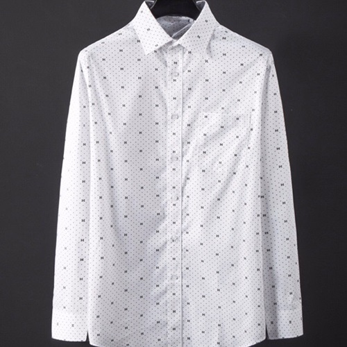 エルメスメンズクラシックコットンシャツT0007(ホワイト)