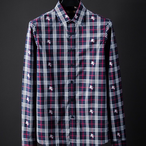 バーバリーメンズシャツT0283.(-3),ネイビー