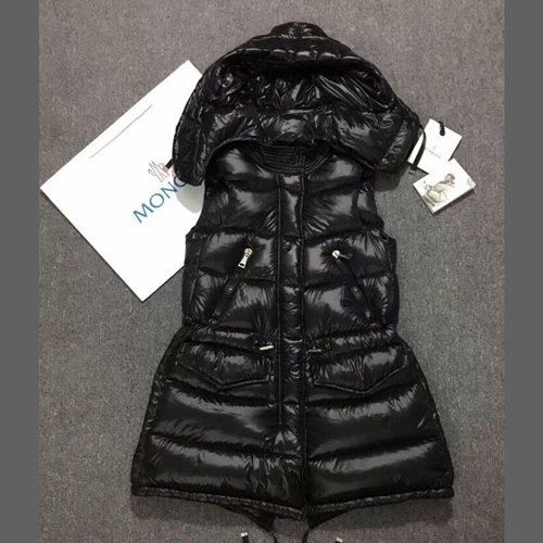 モンクレールレディースカジュアルベストN0176(ブラック,レッド)