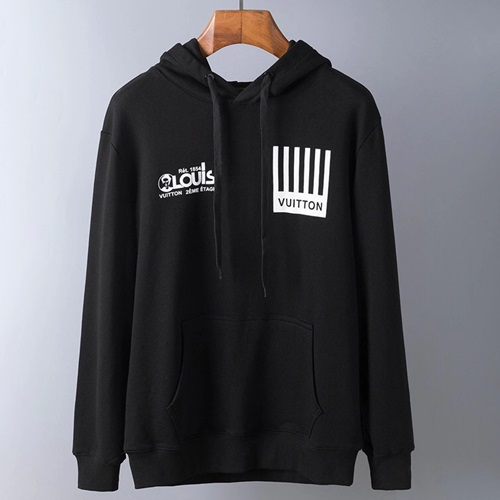 ルイヴィトンメンズウルフコットンフーディT0047.(-2).ブラック/ホワイト