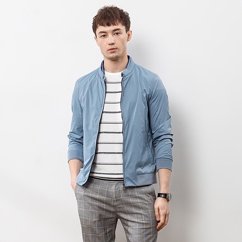 プラダメンズカジュアルウィンドブレーカーフードジャケットK0032.(-3),ブルー