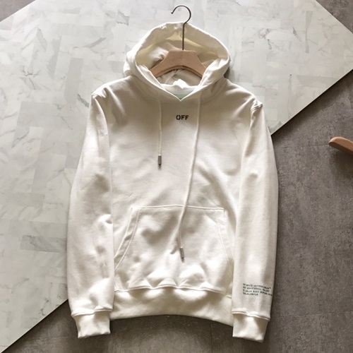 オフホワイトメンズウルフコットンフーディT0022.(-).ホワイト