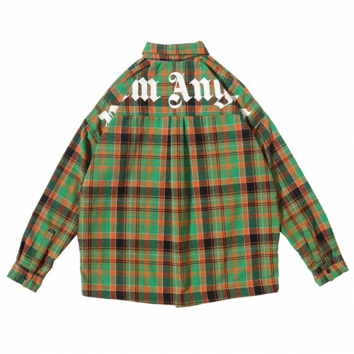 パームエンジェルスメンズクラシックコットンシャツm02グリーン