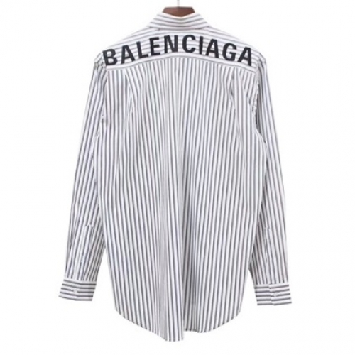 バレンシアガメンズオーバーサイズコットンシャツl02672(ピンク/グレー)