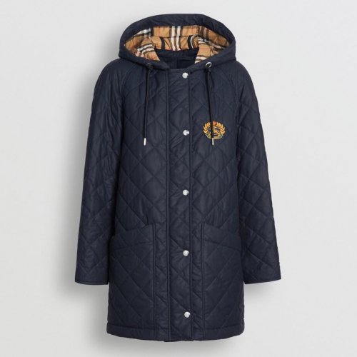 バーバリーレディースヴィンテージロングダウンパディングr011ネイビー
