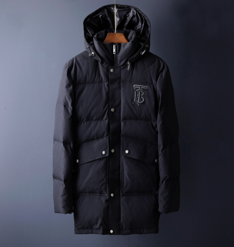 バーバリーメンズロングダウンパディングr0868.ブラック
