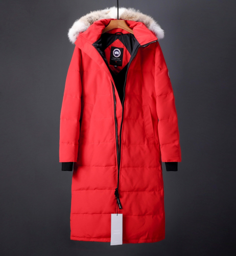 カスタム級カナダグースレディース用オーバーサイズダウンパディングn0106.レッド