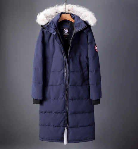 カスタム級カナダグースユニセックスオーバーサイズダウンパディングn0108.ネイビー