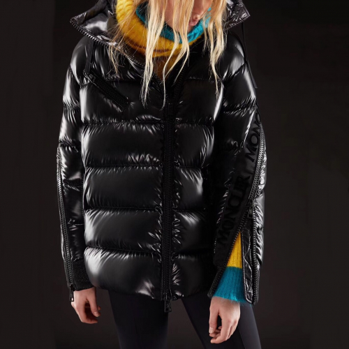 モンクレールレディースパッチモダンダウンパディングc0570.ブラック