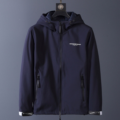 アルマーニメンズウィンドブレーカージャケットm0225ネイビー
