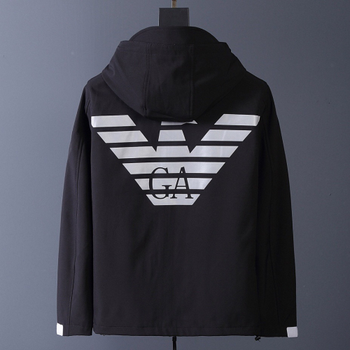 アルマーニメンズウィンドブレーカージャケットm0226.ブラック