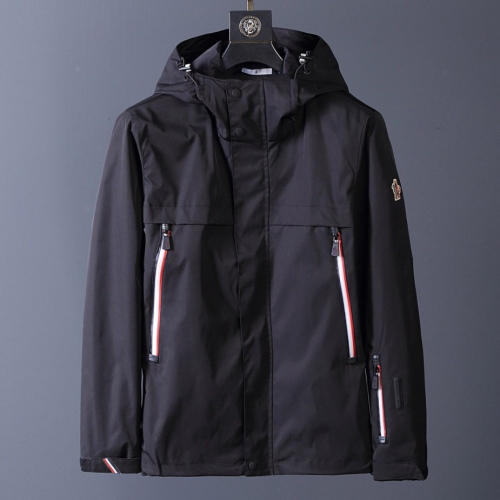 モンクレールメンズカジュアルウィンドブレーカーフードジャケットc0574ブラック