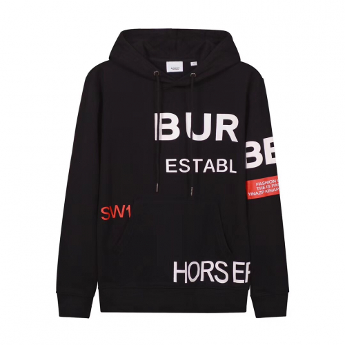 バーバリーメンズコットンフーディr09103(ホワイト/ブラック/オレンジ)