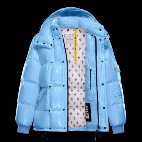 モンクレールメンズパッチモダンダウンパディングc0609スカイブルー