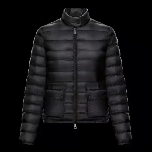 モンクレールレディースパッチモダンダウンパディングc0612.2(ブラック/ピンク)