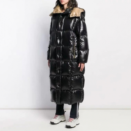 モンクレールレディースパッチモダンロングダウンパディングc0616ブラック