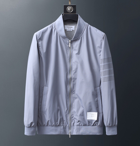 トムブラウンメンズカジュアルウィンドブレーカージャケットm0180グレー