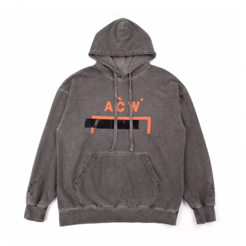 --エイコールドウォールメンズプリントオーバーサイズコットンフーディw0016ダークグレー
