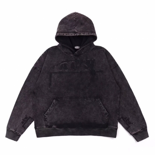 --エイコールドウォールメンズプリントオーバーサイズコットンフーディw0017ダークグレー