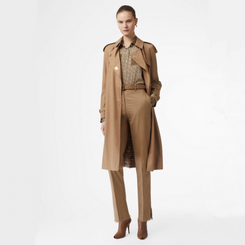 バーバリーレディースヴィンテージコットントレンチコートr0965.ベージュ