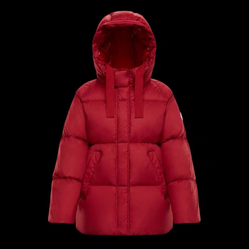 モンクレールレディースパッチモダンダウンパディングc0675レッド